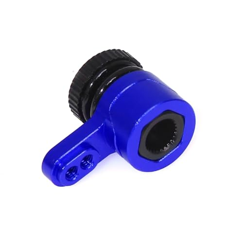 PLOQAZEH RC Autoteile Für Arrma Für Granite Für Grom Für Typhon Für Grom Für Losi Für Mini Für LMT 1/18 Metall 25T Servo Arm Servo Saver Set RC Auto Upgrade Teile(Blue) von PLOQAZEH