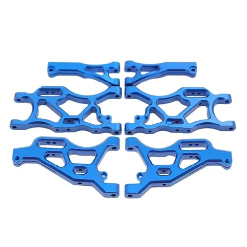 PLOQAZEH RC Autoteile Für Arrma Für Infraction Für Limitless 6S 1/7 Für Typhon 6S 1/8 6 Stücke Metall Vorderen Und Hinteren Suspension Arm Set RC Auto Upgrade Teile(Blue) von PLOQAZEH