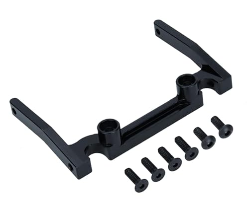 PLOQAZEH RC Autoteile Für Axial Für SCX10 1/10 Aluminium Legierung Elektronische Box Montieren Balken RC Crawler Auto Modell Upgrade Teile Ersatz RC Auto Zubehör(Black) von PLOQAZEH
