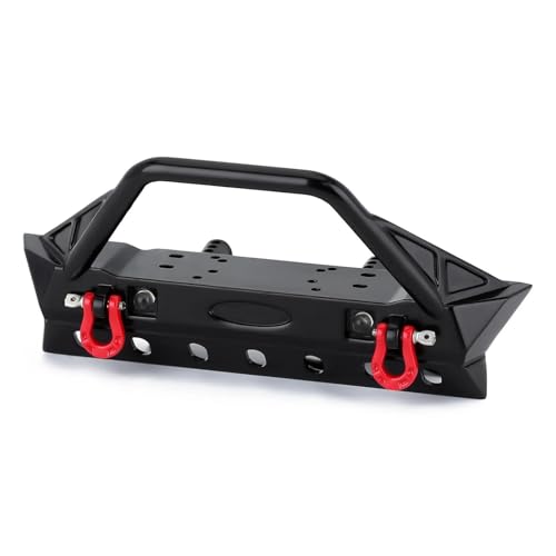 PLOQAZEH RC Autoteile Für Axial Für SCX10 90046 Für SCX10 III Für AXI03007 AXI03003 Für TRX4 1/10 Metall Frontschürze Mit Lichter Upgrade RC Crawler Auto Teile(YQB-F36) von PLOQAZEH