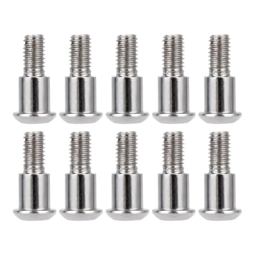 PLOQAZEH RC Autoteile Für Axial Für SCX10 AR44 AR45 Für Capra F9 10Pcs M3x4x10mm Hex Buttonhead Einschnitt Kingpin Schulter Schrauben Portal Achse Upgrade Teile(Silver) von PLOQAZEH