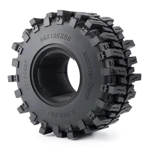 PLOQAZEH RC Autoteile Für Axial Für SCX10 D90 Für TRX4 Für SCX10 III Für Capra Für Wraith 1/10 Gummireifen Radreifen 1,9 Zoll/2,2 Zoll RC-Auto-Upgrade-Teile(2.2inch1pcs) von PLOQAZEH