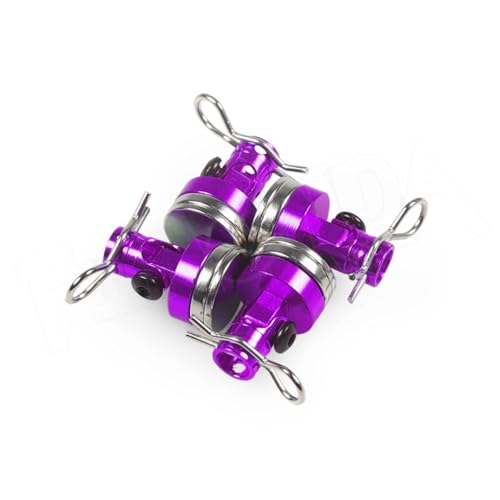 PLOQAZEH RC Autoteile Für Axial Für SCX10 Für TRX4 D90 D110 Für HSP Drift Für Sakura Für Redcat 1/10 Karosseriepfosten Magnet Unsichtbare Festhalterung Mit Clip RC-Auto(Purple) von PLOQAZEH