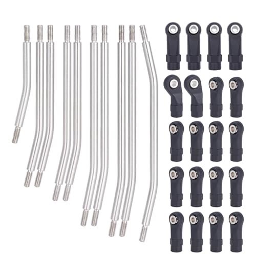 PLOQAZEH RC Autoteile Für Axial Für SCX10 II 1/10 90046 313/324 Mm Metall RC Crawler Auto RC Links Obere Untere Verknüpfung Für Chassis Link Set Mit Kunststoff Stange Enden(313mm) von PLOQAZEH