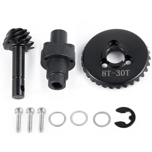 PLOQAZEH RC Autoteile Für Axial Für SCX10 II 90046 AR44 1/10 Stahl Helical Bevel Achsgetriebe RC Crawler Auto LKW Modell Upgrade Teil(8T 30T) von PLOQAZEH