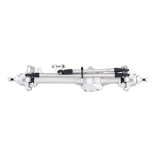 PLOQAZEH RC Autoteile Für Axial Für SCX10 II VS4-10 1/10 CNC Aluminium Achse Legierung Vorne Und Hinten Gerade Achsen RC Crawler Upgrade Teile Ersatz Teile(Silver,Front) von PLOQAZEH