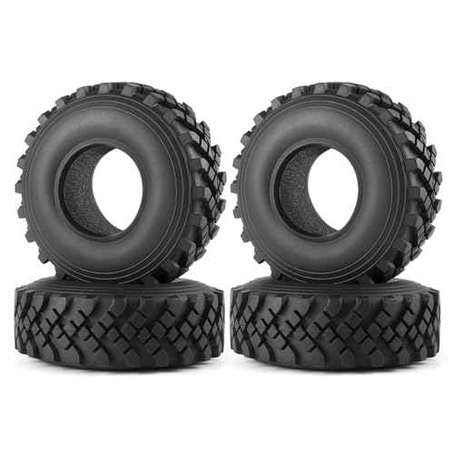 PLOQAZEH RC Autoteile Für Axial Für SCX10 III Für Capra Für TRX-4 1/10 RC Auto Für Monster Truck Upgrade Teile 2,2 Zoll Gummi Reifen Rad Reifen Mit Schaum Auto Zubehör(127mm) von PLOQAZEH