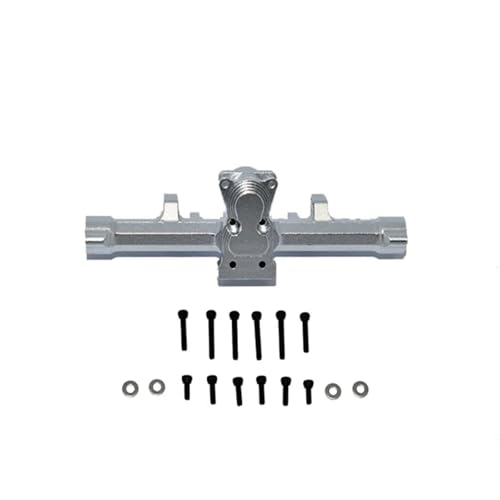 PLOQAZEH RC Autoteile Für Axial Für SCX24 Für DEADBOLT-AXI90081 AXI00002 AXI31610 1/24 4WD Für Klettern Auto Metall Aluminium Legierung Hinten Getriebe RC Auto Teile(Gray) von PLOQAZEH