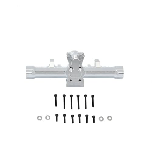 PLOQAZEH RC Autoteile Für Axial Für SCX24 Für DEADBOLT-AXI90081 AXI00002 AXI31610 1/24 4WD Für Klettern Auto Metall Aluminium Legierung Hinten Getriebe RC Auto Teile(Silver) von PLOQAZEH