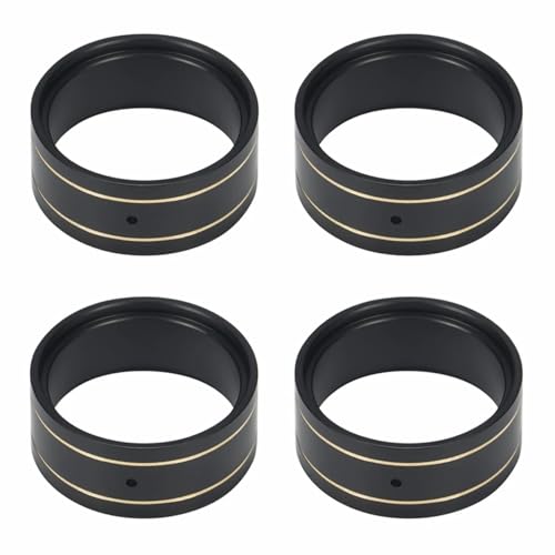 PLOQAZEH RC Autoteile Für Axial Für SCX24 Für Deadbolt C10 Für Gladiator Für Bronco AX24 Beadlock 1/24 4PCS 16g 1,0 Messing Radklemme RC Crawler Räder Upgrade(Black Coating Brass) von PLOQAZEH
