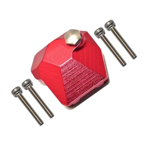 PLOQAZEH RC Autoteile Für Axial Für Scx10 III Axi03007 1/10 Axi232026 Teile Metall Achse Getriebe Abdeckung RC Modell Auto Crawler Upgrade Zubehör Teile(Red) von PLOQAZEH