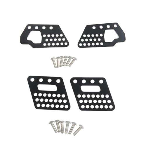 RC Autoteile Für Axial Für Wraith 90018 1/10 Aluminiumlegierung Vorne Hinten Stoßdämpferhalterungen Änderung Autozubehör RC Crawler Auto Upgrade Teile(Black,Set) von PLOQAZEH