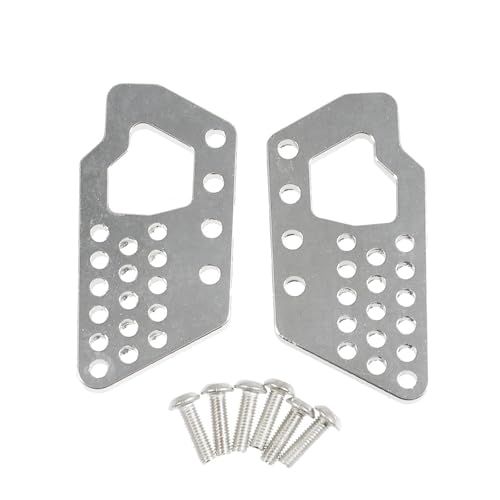 PLOQAZEH RC Autoteile Für Axial Für Wraith 90018 1/10 Aluminiumlegierung Vorne Hinten Stoßdämpferhalterungen Änderung Autozubehör RC Crawler Auto Upgrade Teile(Silver,Front) von PLOQAZEH