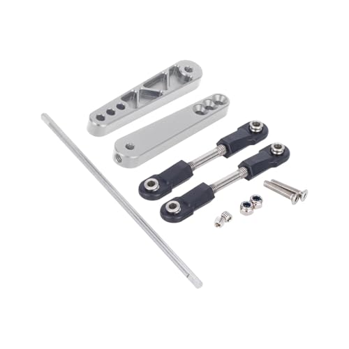 PLOQAZEH RC Autoteile Für Axial Für Wraith RR10 90048 90053 1/10 1Set Metall Hinten Stabilisator Anti-Kipp-Stange Kit RC Crawler Auto Teile DIY(Silver) von PLOQAZEH