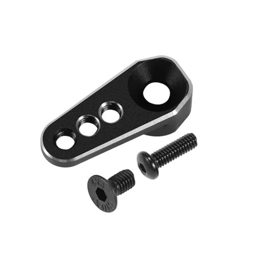 PLOQAZEH RC Autoteile Für Bronco Für Defender Für TRX4M 2065T 1/18 Aluminium Legierung Servo Arm 25T Lenkung Horn RC Auto Crawler Upgrade(Black) von PLOQAZEH