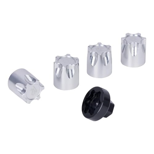 PLOQAZEH RC Autoteile Für Capra Für Axial Für SCX10 D90 Für TRX4 TF2 CC01 1/10 Metallfelgen-Mittelkappe Kappe M4-Mutter 4PCS RC Crawler Car Upgrade(Silver) von PLOQAZEH
