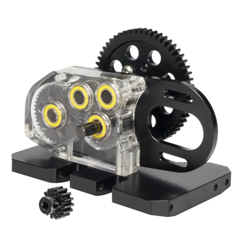 PLOQAZEH RC Autoteile Für Comp Builds Für SCX10 Für Capra Für Element Gspeed 1/10 Klar Für LCG Für Chassis Acryl 2Low Transmission Overdrive Getriebe Set(Black,Set) von PLOQAZEH