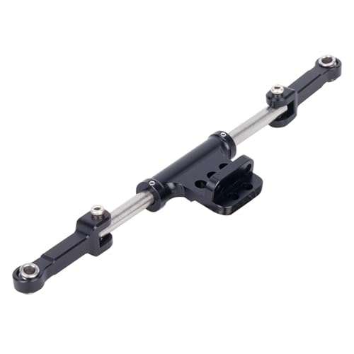 PLOQAZEH RC Autoteile Für D90 D110 4WD Für Yota Ll 1/10 RC Crawler Auto Achse DIY Teile Metall Voll Hydraulische Lenkzylinder Link Upgrade RC Auto Zubehör(Black) von PLOQAZEH