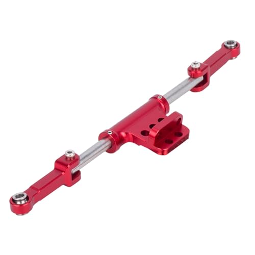 PLOQAZEH RC Autoteile Für D90 D110 4WD Für Yota Ll 1/10 RC Crawler Auto Achse DIY Teile Metall Voll Hydraulische Lenkzylinder Link Upgrade RC Auto Zubehör(Red) von PLOQAZEH