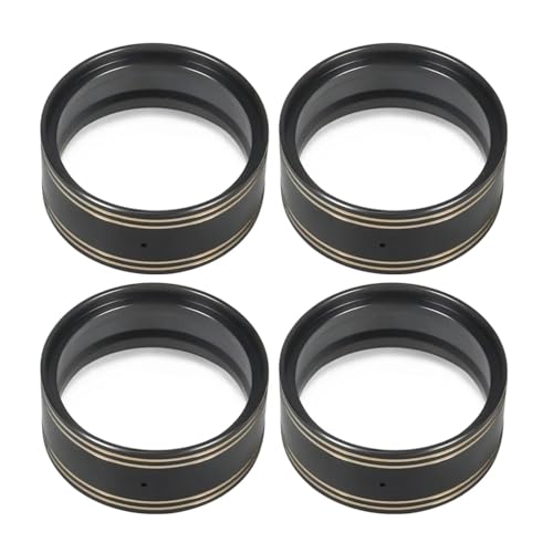 PLOQAZEH RC Autoteile Für Element Für Enduro Für Axial Für SCX10 Pro Für TRX4 VS4-10 TF2 95g Messing Interne Beadlock Klemmringe Für 1,9 "Rad Felgen RC Crawler(Black,4pcs) von PLOQAZEH