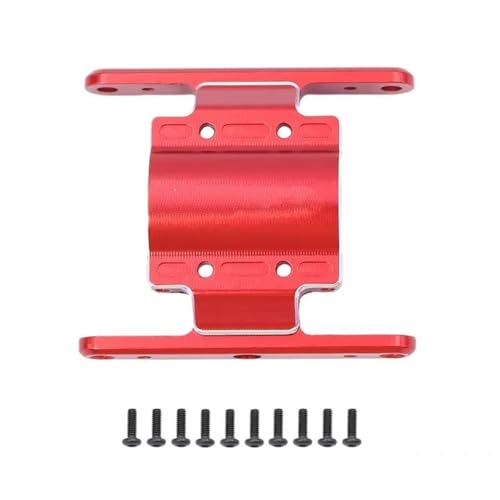 PLOQAZEH RC Autoteile Für FMS Für FCX 18 Für LC80 1/18 RC Crawler Auto Upgrade Teile RC Unterfahrschutz Getriebe Getriebe Halterung Dekoration Ersatz RC Auto Zubehör(Red) von PLOQAZEH