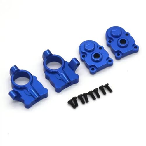PLOQAZEH RC Autoteile Für FMS Für FCX24 1/24 Für Kleine Sieben Rc Auto Tür Achse Metall Getriebe Upgrade Teile C Block Lenkung Tasse Getriebe Abdeckung(Blue) von PLOQAZEH