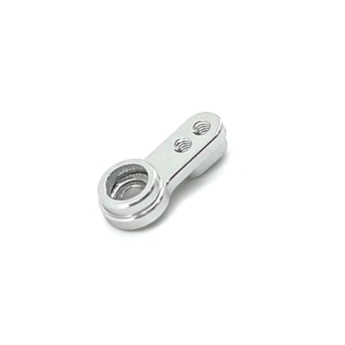 PLOQAZEH RC Autoteile Für FMS Für FCX24 1/24 Metall Servo Arm Servo Horn RC Crawler Auto Upgrade Teile Ersatz Zubehör(Silver) von PLOQAZEH
