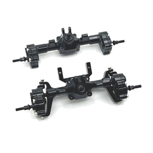 RC Autoteile Für FMS Für FCX24 Ersatz Metall Portal Achse Komplette Vorder- Und Hinterachse 1/24 RC Auto Upgrade Teile Modifikation Zubehör(Black,Set) von PLOQAZEH