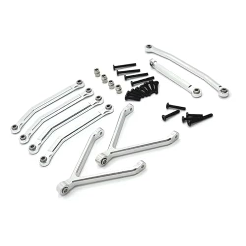 PLOQAZEH RC Autoteile Für FMS Für Xiaoqi Für FCX24 1/24 Metall Upgrade Für Chassis Hebel Lenkhebel RC Auto Upgrade Teile Zubehör Ersatz(Silver) von PLOQAZEH
