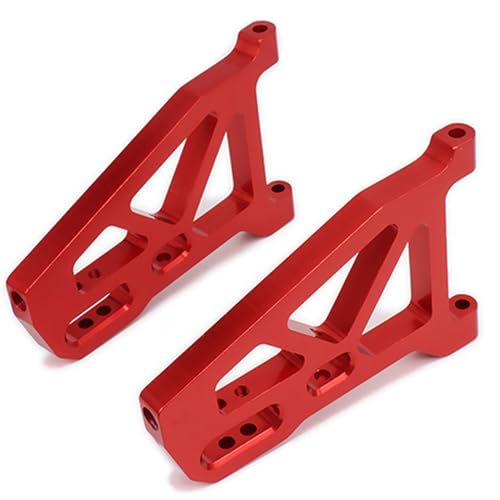 PLOQAZEH RC Autoteile Für FS 1/10 53810 513007 Ersatz-LKW-Buggy, Metall-Front-Lower-Aufhängungs-Querlenker, RC-Autolegierung, Verbesserte Für Hop-Up-RC-Teile, 2 Stück(Red) von PLOQAZEH