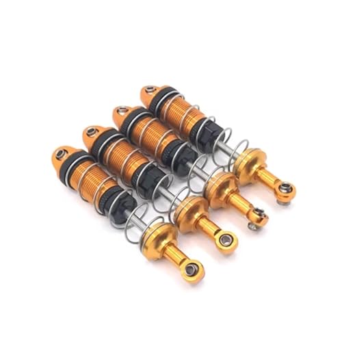 PLOQAZEH RC Autoteile Für HB Für Toys Für ZP1001 Für ZP1002 Für ZP1003 Für ZP1004 Für ZP1008 1/10 4 Stücke Metall Stoßdämpfer Dämpfer RC Auto Upgrade Teile(Yellow) von PLOQAZEH