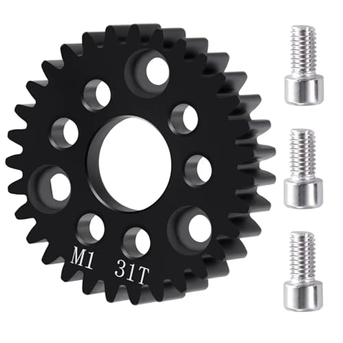 PLOQAZEH RC Autoteile Für HPI Für E-Revo2.0 Für Arrma Metall M1 Spur Hauptgetriebe RC Auto Für Monster Truck RC Upgrade Teile Zubehör(31T) von PLOQAZEH