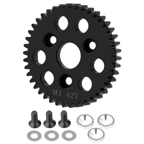 PLOQAZEH RC Autoteile Für HPI Für E-Revo2.0 Für Arrma Metall M1 Spur Hauptgetriebe RC Auto Für Monster Truck RC Upgrade Teile Zubehör(42T) von PLOQAZEH