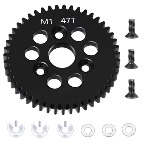 PLOQAZEH RC Autoteile Für HPI Für E-Revo2.0 Für Arrma Metall M1 Spur Hauptgetriebe RC Auto Für Monster Truck RC Upgrade Teile Zubehör(47T) von PLOQAZEH
