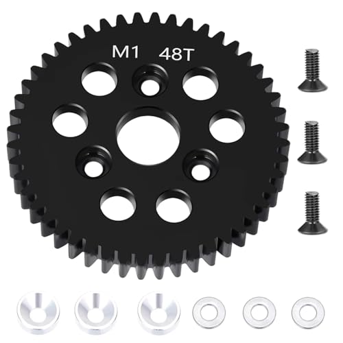 PLOQAZEH RC Autoteile Für HPI Für E-Revo2.0 Für Arrma Metall M1 Spur Hauptgetriebe RC Auto Für Monster Truck RC Upgrade Teile Zubehör(48T) von PLOQAZEH