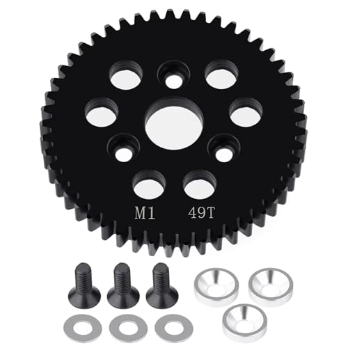 PLOQAZEH RC Autoteile Für HPI Für E-Revo2.0 Für Arrma Metall M1 Spur Hauptgetriebe RC Auto Für Monster Truck RC Upgrade Teile Zubehör(49T) von PLOQAZEH