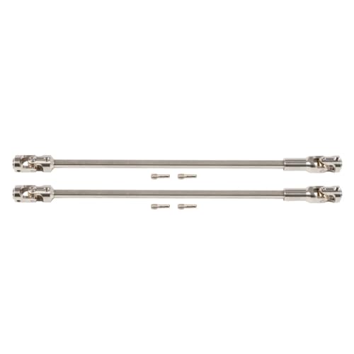 PLOQAZEH RC Autoteile Für LCG Rig Sportys Für Scalers GSPEED Für Capra Für SCX10 Pro Für Element 1/10 Edelstahl Auf Länge Zugeschnittene Antriebswelle 68-229 Mm(Silver,2pcs) von PLOQAZEH