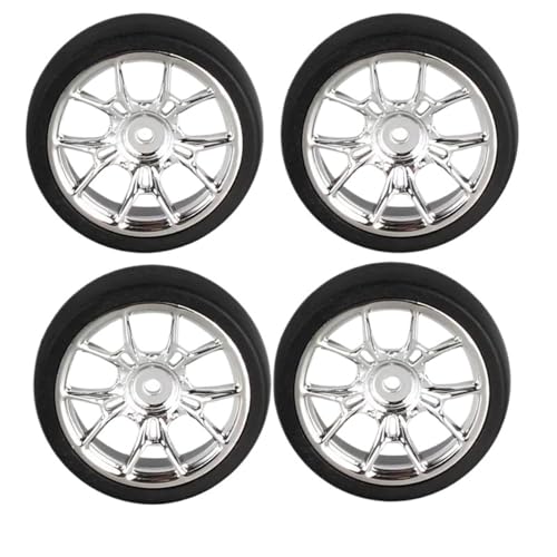 RC Autoteile Für LDRC AE86 A86 A86P Für LD1803 LD1801 LD1802 LD1804 A01 A02 31mm RC Harte Drift Reifen Rad Harte Reifen 1/18 Modifikation RC Auto Upgrade Teile 4 Stücke(Silver,Size 4) von PLOQAZEH