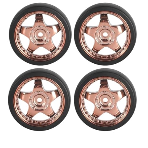 PLOQAZEH RC Autoteile Für LDRC AE86 A86 A86P Für LD1803 LD1801 LD1802 LD1804 A01 A02 31mm RC Harte Drift Reifen Rad Harte Reifen 1/18 Modifikation RC Auto Upgrade Teile 4 Stücke(Yellow,Size 2) von PLOQAZEH