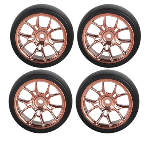 PLOQAZEH RC Autoteile Für LDRC AE86 A86 A86P Für LD1803 LD1801 LD1802 LD1804 A01 A02 31mm RC Harte Drift Reifen Rad Harte Reifen 1/18 Modifikation RC Auto Upgrade Teile 4 Stücke(Yellow,Size 4) von PLOQAZEH