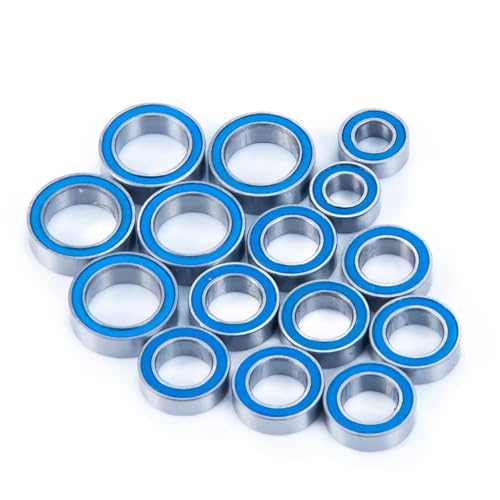 PLOQAZEH RC Autoteile Für Latrax Für Teton SST Für Rally Für Prerunner 1/18 15Pcs Radnaben Achse Gummi Abgedichtete Lager Kit RC Auto Upgrade Teile von PLOQAZEH