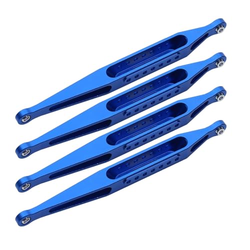 PLOQAZEH RC Autoteile Für Losi Für LMT 4WD 1/8 Feste Achse Für Monster Truck Metall Oberen Unteren Für Chassis Link Set RC Auto Upgrade Teile Zubehör(Blue,4pcs Lower) von PLOQAZEH