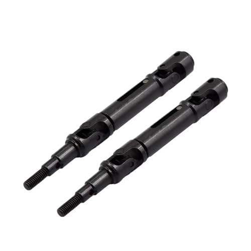 PLOQAZEH RC Autoteile Für MJX Für 14209 Für 14210 1/14 2 Pcs Metall Antriebswelle CVD Antriebswelle RC Auto Upgrade Teile Zubehör(Black) von PLOQAZEH