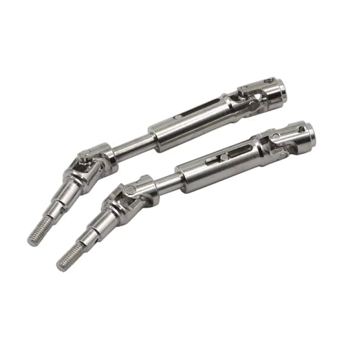 PLOQAZEH RC Autoteile Für MJX Für 14209 Für 14210 1/14 2 Pcs Metall Antriebswelle CVD Antriebswelle RC Auto Upgrade Teile Zubehör(Silver) von PLOQAZEH