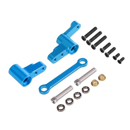 RC Autoteile Für MJX Für Hyper Go Für 14301 14302 14303 1/14 RC Auto Metall Verbesserte Verbesserte Lenkung Komponente Mit Lenksäule Verbesserte Clearance(Blue) von PLOQAZEH