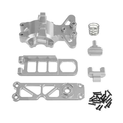 PLOQAZEH RC Autoteile Für MJX Für Hyper Go Für 16207 16208 16209 16210 H16BM H16PL H6V3 M162 M163 1/16 Front Upper Getriebe Abdeckung Batterie Clip Upgrade Metall Zubehör(Silver) von PLOQAZEH