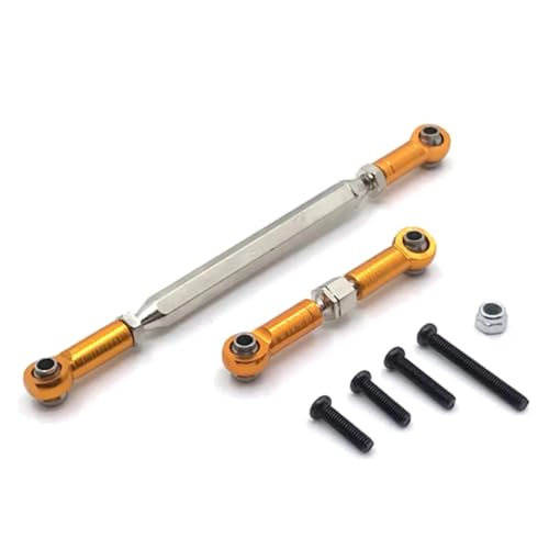 RC Autoteile Für MN Für D90 FJ45 MN40 MN45 MN90 MN91 MN96 MN99 Für MN99s 1/12 Metall Einstellbare Lenkgestänge Servo Link Zugstange RC Auto Crawler(Yellow) von PLOQAZEH