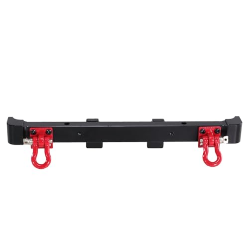PLOQAZEH RC Autoteile Für MN Für MN128 Für Wrangler 1/12 Fernbedienung Auto Upgrade Metall Hinten Stoßstange Schutz Teile Zubehör(Black) von PLOQAZEH