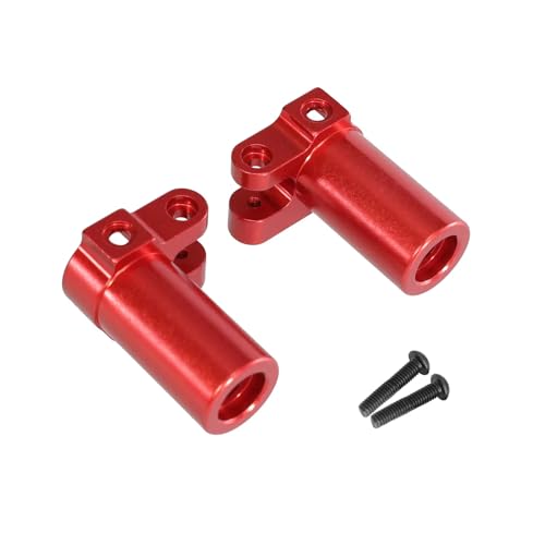 PLOQAZEH RC Autoteile Für MN Für MN128 MN86 G500 1/12 Geeignet Für Die Aufrüstung Von Fernbedienung Auto Upgrade Teile Und Zubehör Metall Hinterachse Hinten Tasse(Red) von PLOQAZEH