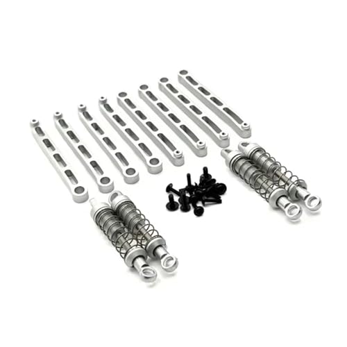 PLOQAZEH RC Autoteile Für MN Für MN78 1/12 Metall Upgrade Modifikation Für Chassis Festen Hebel Stoßdämpfer Rc Auto Ersatzteile Zubehör(Silver) von PLOQAZEH